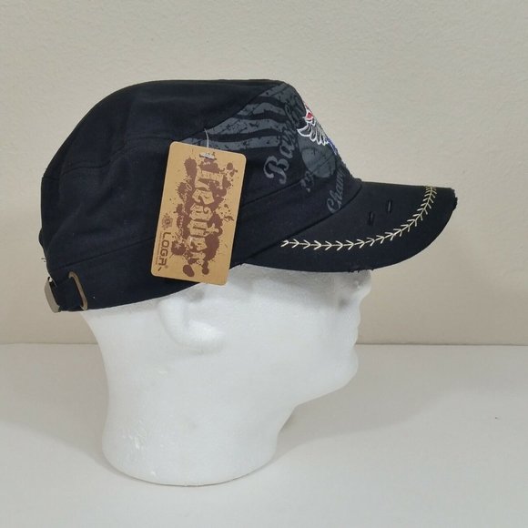 NWT Leader LOGA Baseball Cap Hat Champion Stars Stripes Wings Sequin Bling - Picture 2 of 8